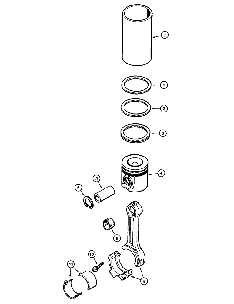 Схема запчастей Case IH 8850 - (10-68) - PISTONS AND CONNECTING RODS, SERIAL NUMBER CFH0099001 THRU CFH0099164 (02) - ENGINE