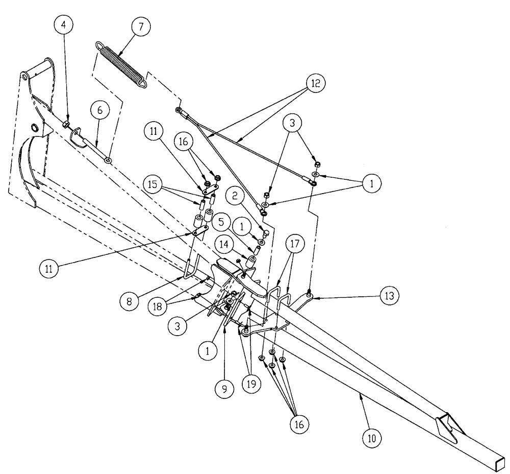 Схема запчастей Case IH SPX4410 - (08-015) - 80 BOOM, BREAKAWAY ASSEMBLY (09) - BOOMS