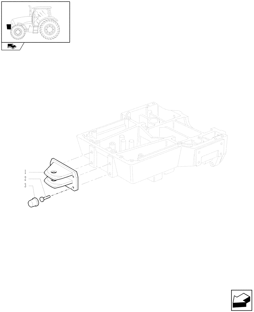 Схема запчастей Case IH PUMA 155 - (1.21.5/01) - FRONT PULL HOOK (VAR.330222) (03) - TRANSMISSION