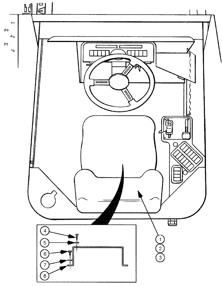 Схема запчастей Case IH SPX3200 - (01-004) - SEAT-MAGNUM 200 Cab Interior