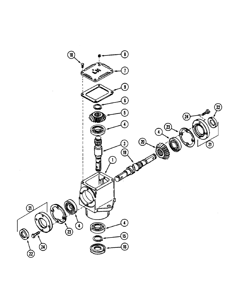 Схема запчастей Case IH 48FEB - (16) - GEARBOX, 48 FEB SNOW THROWER 