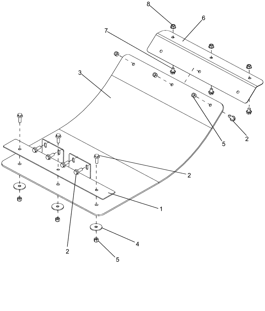 Схема запчастей Case IH 625 - (44.100.10[01]) - TRASH SHIELD ASSEMBLY, POWER GUIDE AXLE MOTOR - 2007 AND PRIOR (44) - WHEELS