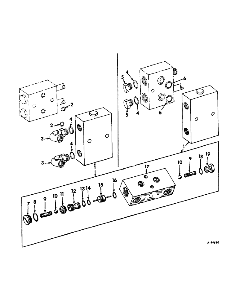 Схема запчастей Case IH 2806 - (F-31) - HYDRAULIC SYSTEM, DOUBLE ACTING CHECK VALVE AND CONNECTIONS (07) - HYDRAULIC SYSTEM