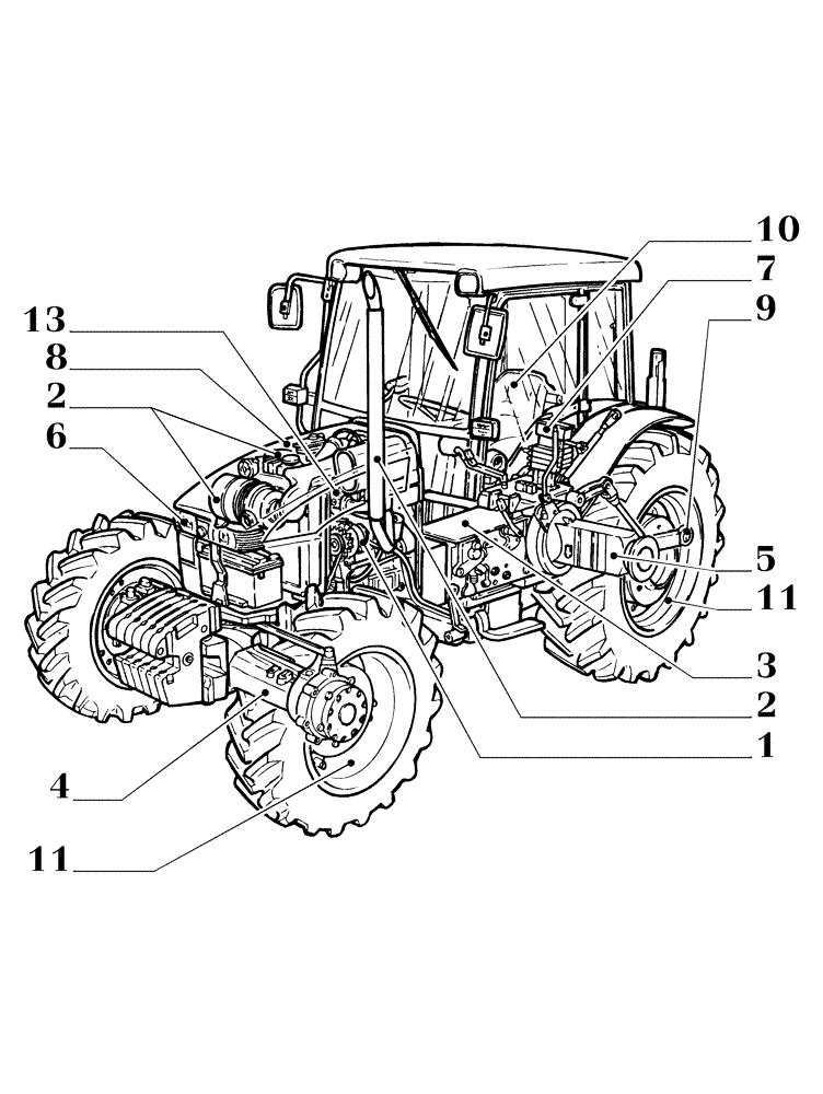 Схема запчастей Case IH FARMALL 95 - (MAIN) - MAIN SECTIONS (00) - GENERAL