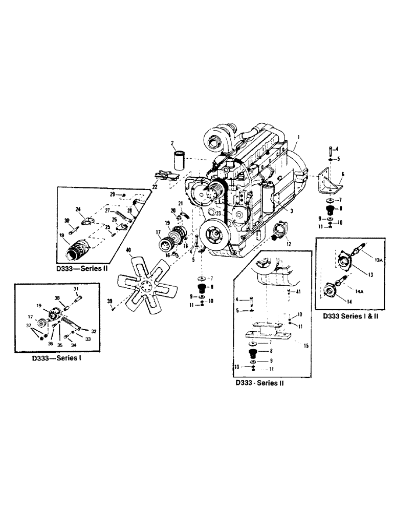 Схема запчастей Case IH STEIGER - (04-01) - ENGINE AND ATTACHING PARTS, COUGAR I AND II (04) - Drive Train