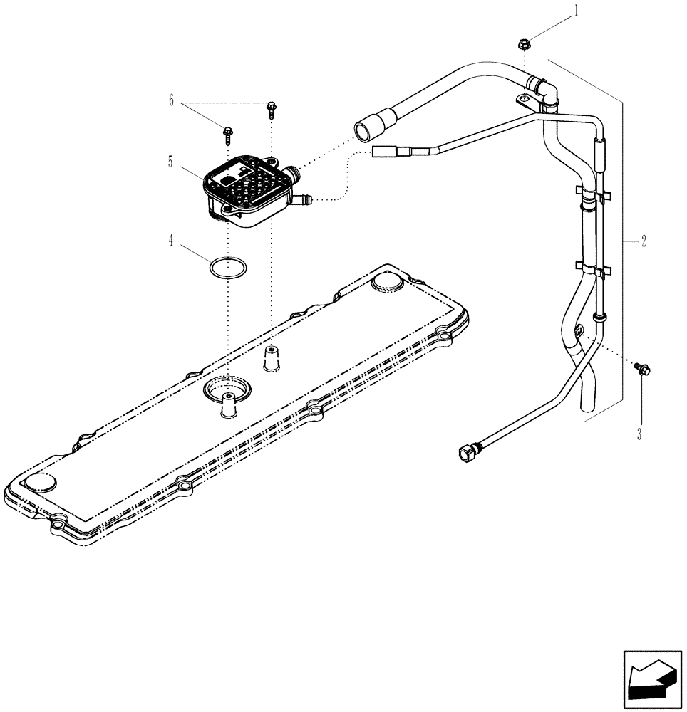 Схема запчастей Case IH 2588 - (10.101.04) - CRANKCASE, BREATHER (10) - ENGINE