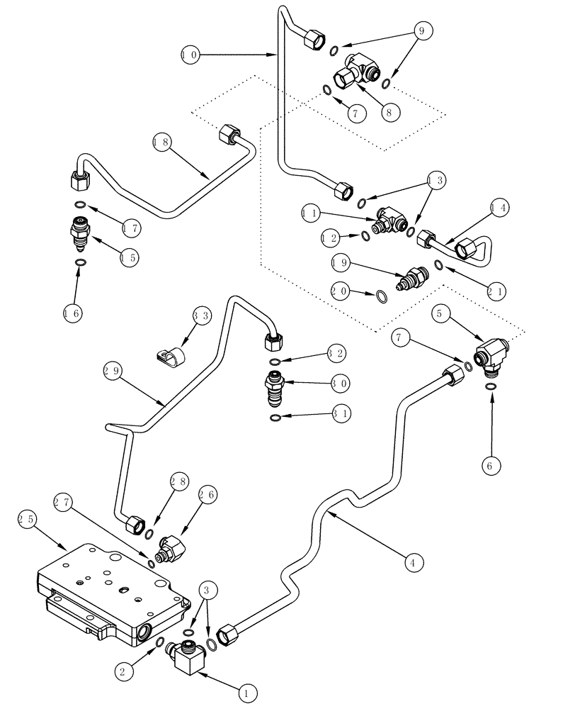 Схема запчастей Case IH MX200 - (08-07) - HYDRAULIC SYSTEM CREEP SPEED (08) - HYDRAULICS