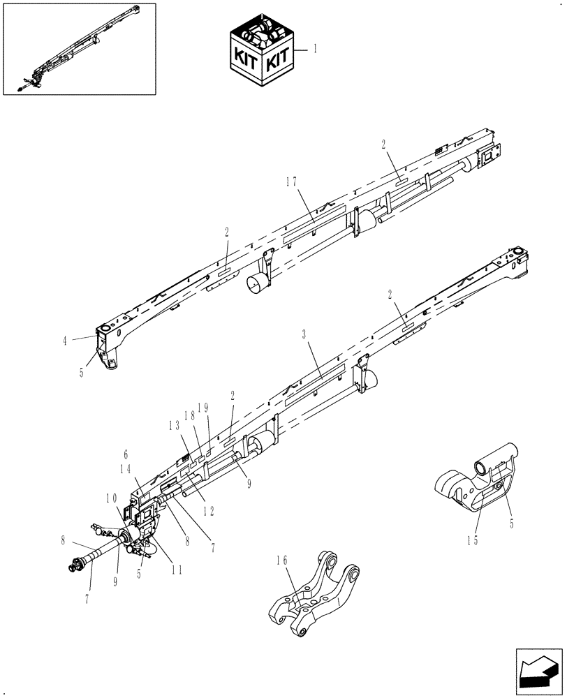 Схема запчастей Case IH DC162F - (08.06) - DECALS, TONGUE (08) - SHEET METAL