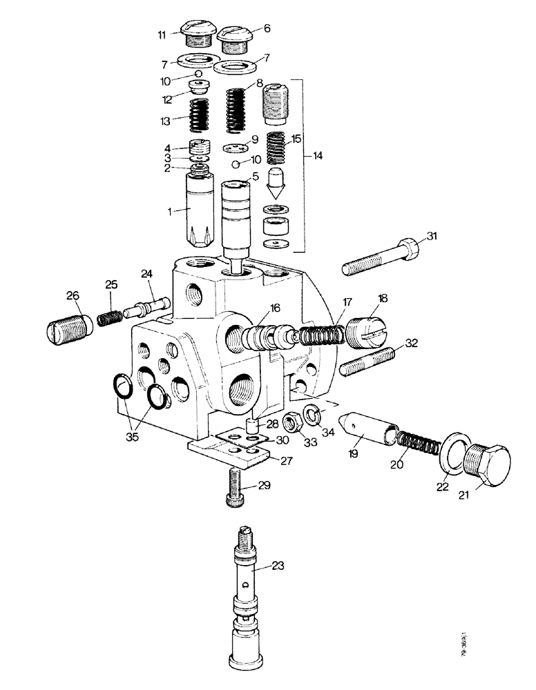 Схема запчастей Case IH 1490 - (K09-1) - SELECTAMATIC CONTROL VALVE (07) - HYDRAULICS