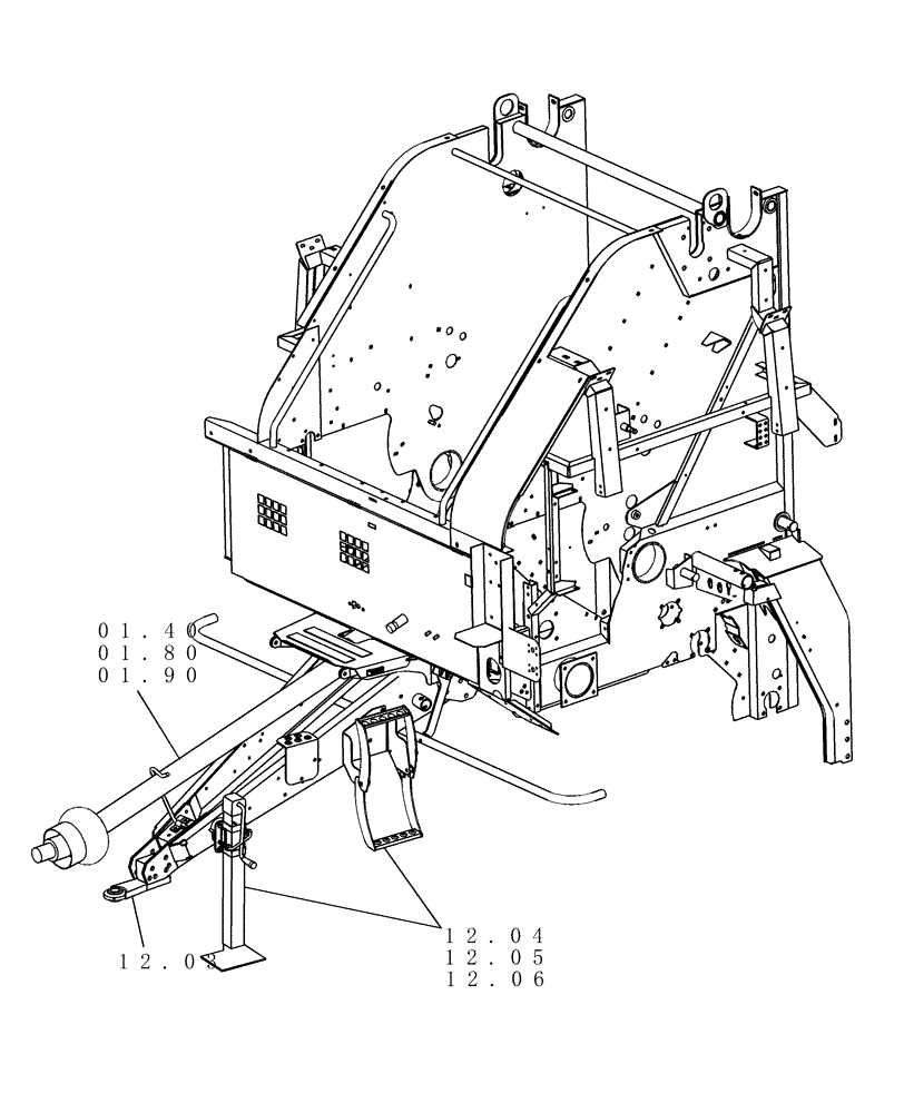 Схема запчастей Case IH RBX452 - (SECTION 01[RBX452]) - PICTORIAL INDEX, PTO DRIVE SHAFT (00) - GENERAL