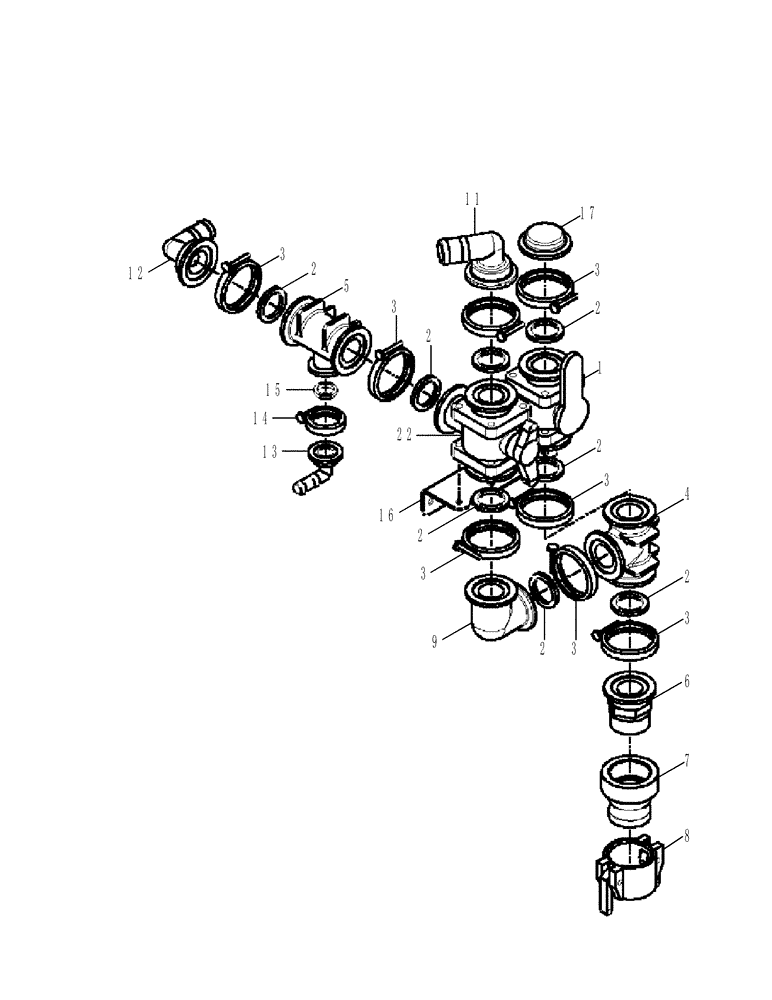 Схема запчастей Case IH SPX4260 - (09-039) - FILL, 2" PLUMBING ASSEMBLY Liquid Plumbing