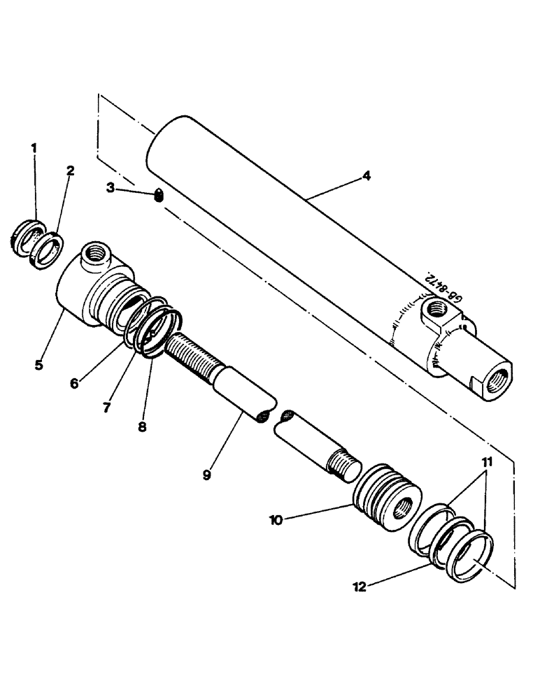 Схема запчастей Case IH 644 - (2G08) - STEERING CYLINDER - 3230674R1 (07) - HYDRAULICS