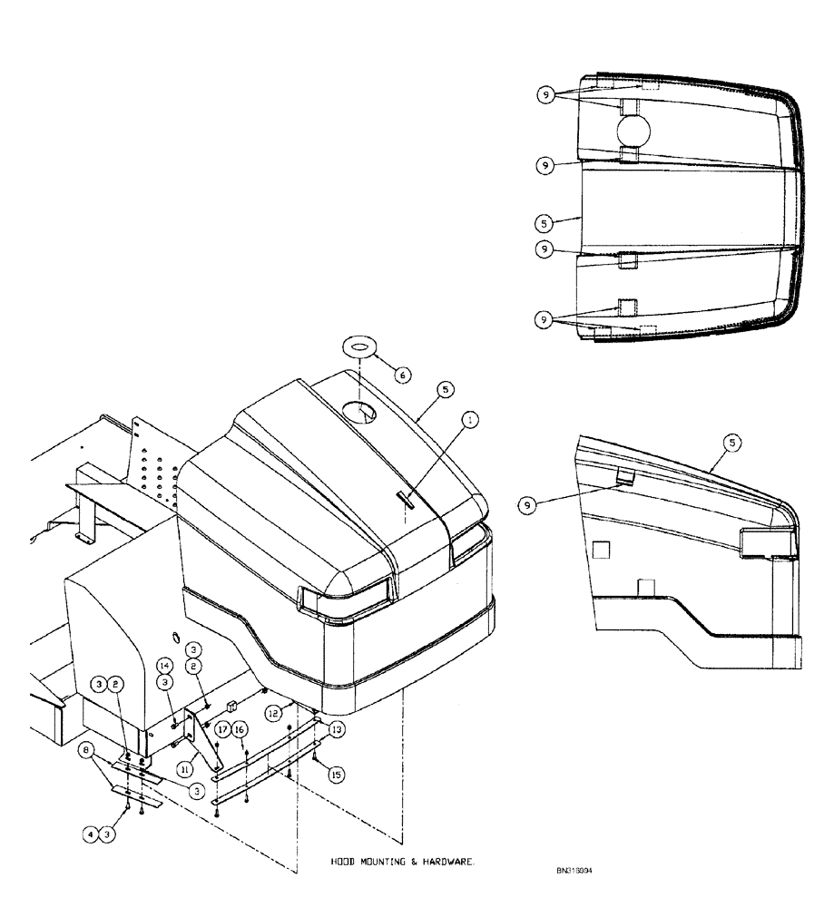 Схема запчастей Case IH SPX3185 - (04-006) - SUSPENSION & FRAME - HOOD, FUEL TANK GROUP Suspension & Frame