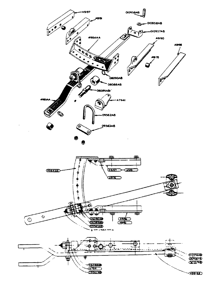 Схема запчастей Case IH 400-SERIES - (192) - DRAW BAR FOR ALL BUT ORCHARD TRACTORS (09) - CHASSIS