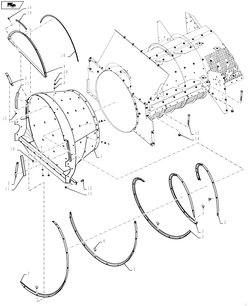 Схема запчастей Case IH 5130 - (66.101.05) - TRANSITION CONE- EXTENDED WEAR (66) - THRESHING