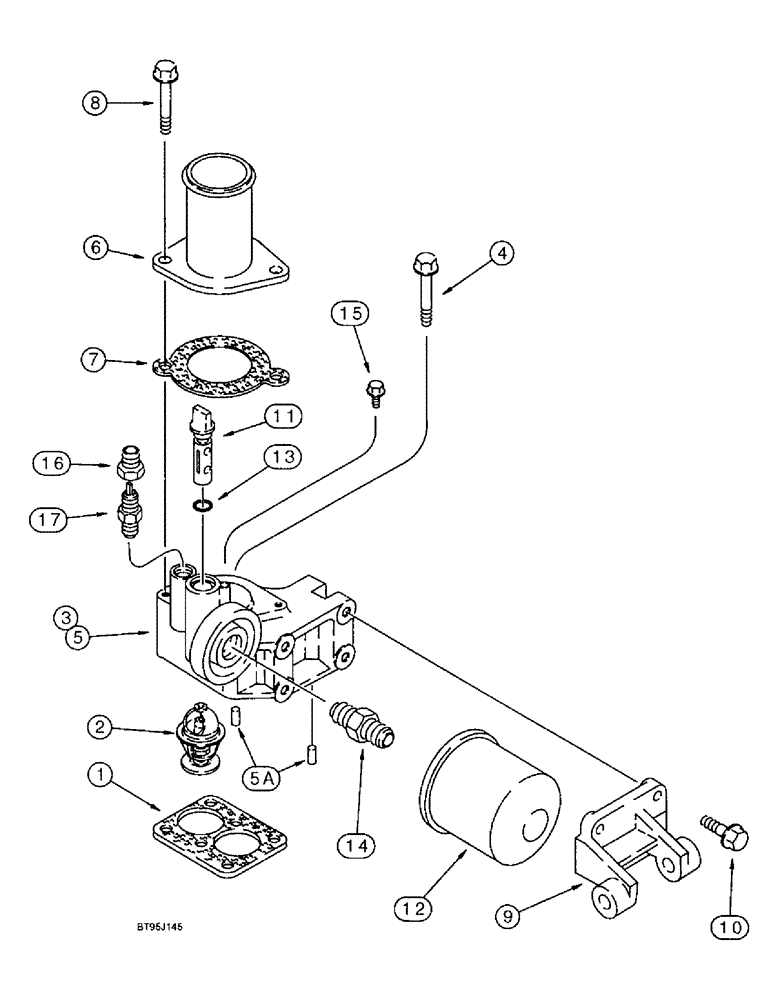 Схема запчастей Case IH 1666 - (2-28) - THERMOSTAT HOUSING, 6T-830 ENGINE (01) - ENGINE