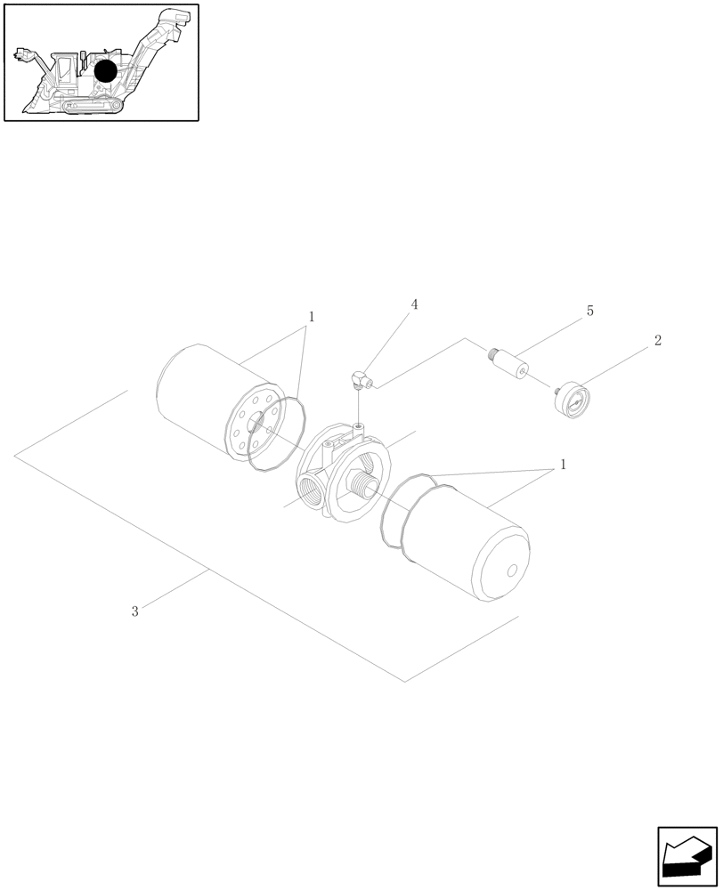 Схема запчастей Case IH A4000 - (B08.01[01]) - RETURN AND SUCTION FILTERS Hydraulic Components & Circuits