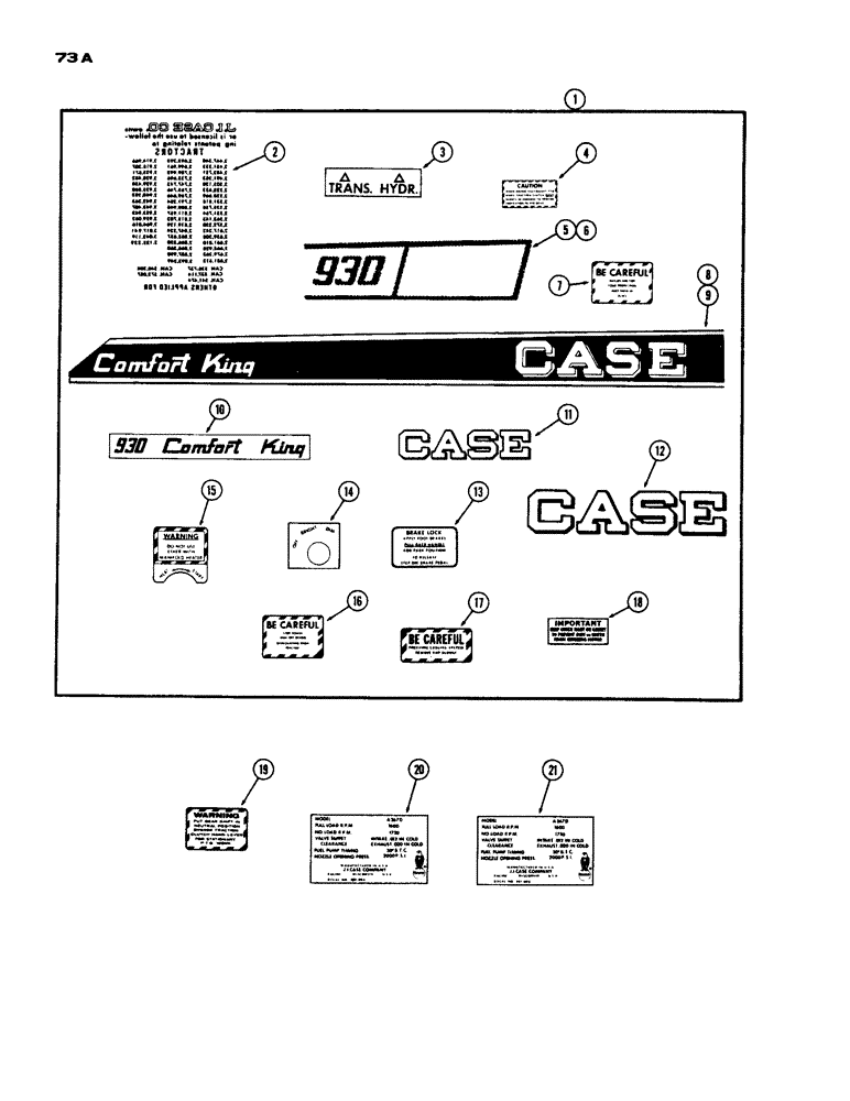 Схема запчастей Case IH 930-SERIES - (073A) - DECALS (09) - CHASSIS