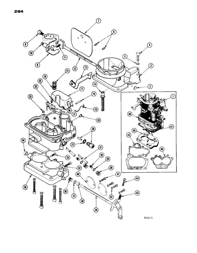 Схема запчастей Case IH 1660 - (264) - CARBURETOR, GASOLINE (10) - ENGINE