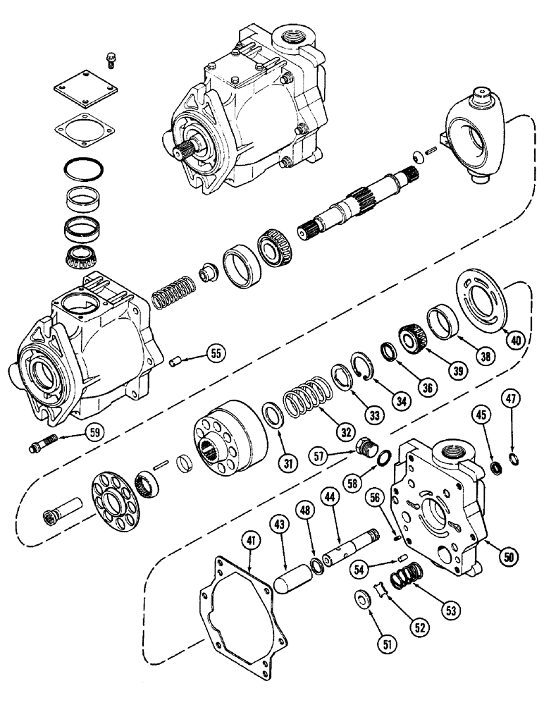 Схема запчастей Case IH 2090 - (8-376) - HYDRAULICS, GEAR AND PISTON PUMP ASSEMBLY, PRIOR TO TRANSMISSION SERIAL NUMBER 16210895 (CONTD) (08) - HYDRAULICS