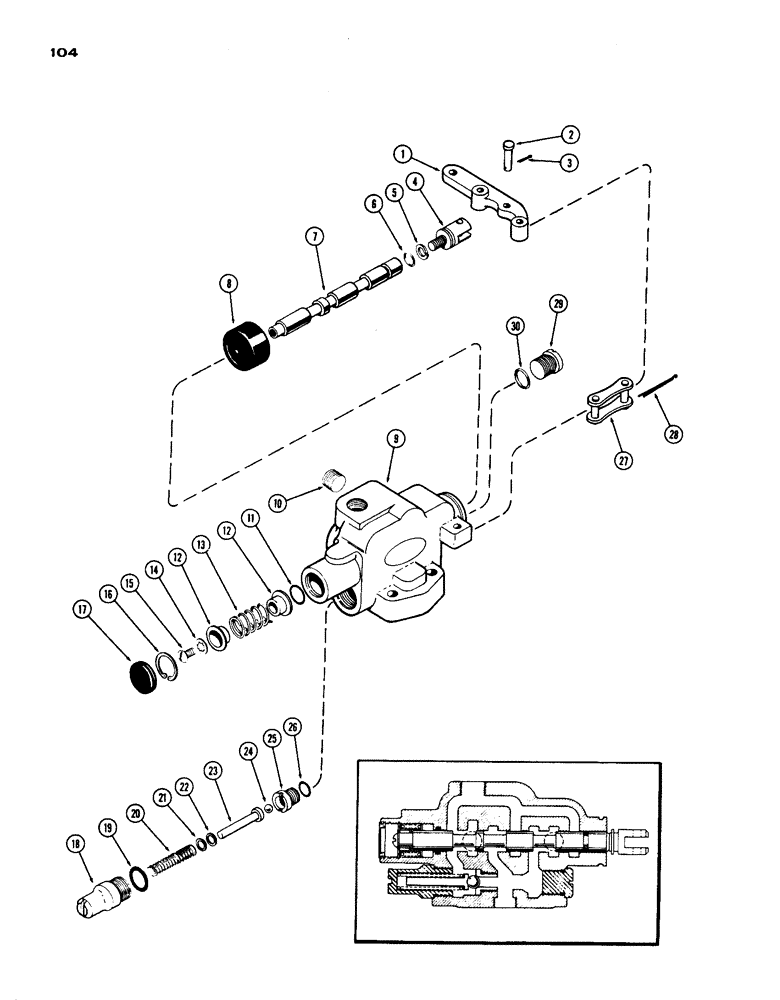 Схема запчастей Case IH 1200 - (104) - STEERING VALVE (05) - STEERING