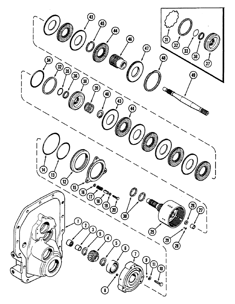 Схема запчастей Case IH 2290 - (6-324) - PTO CLUTCH AND BRAKE (06) - POWER TRAIN