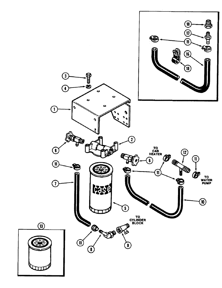 Схема запчастей Case IH 3294 - (2-006) - WATER FILTER, 504BDT DIESEL ENGINE (02) - ENGINE