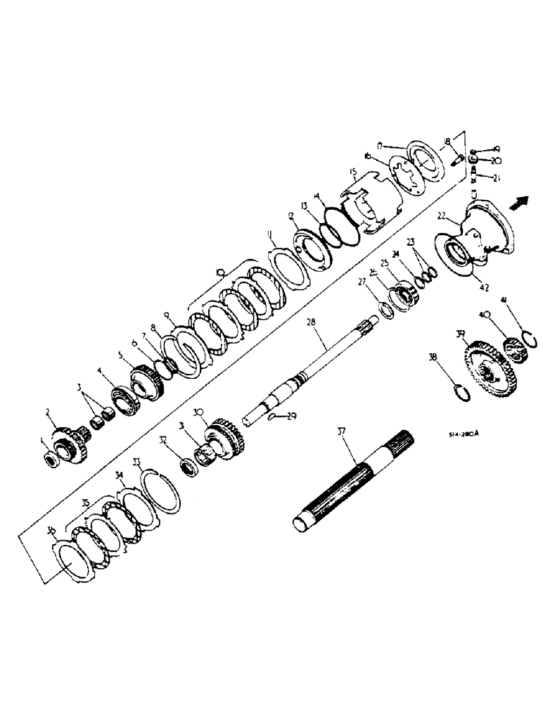 Схема запчастей Case IH 2400 - (07-48) - TORQUE AMPLIFIER, SYNCHROMESH DRIVE (04) - Drive Train