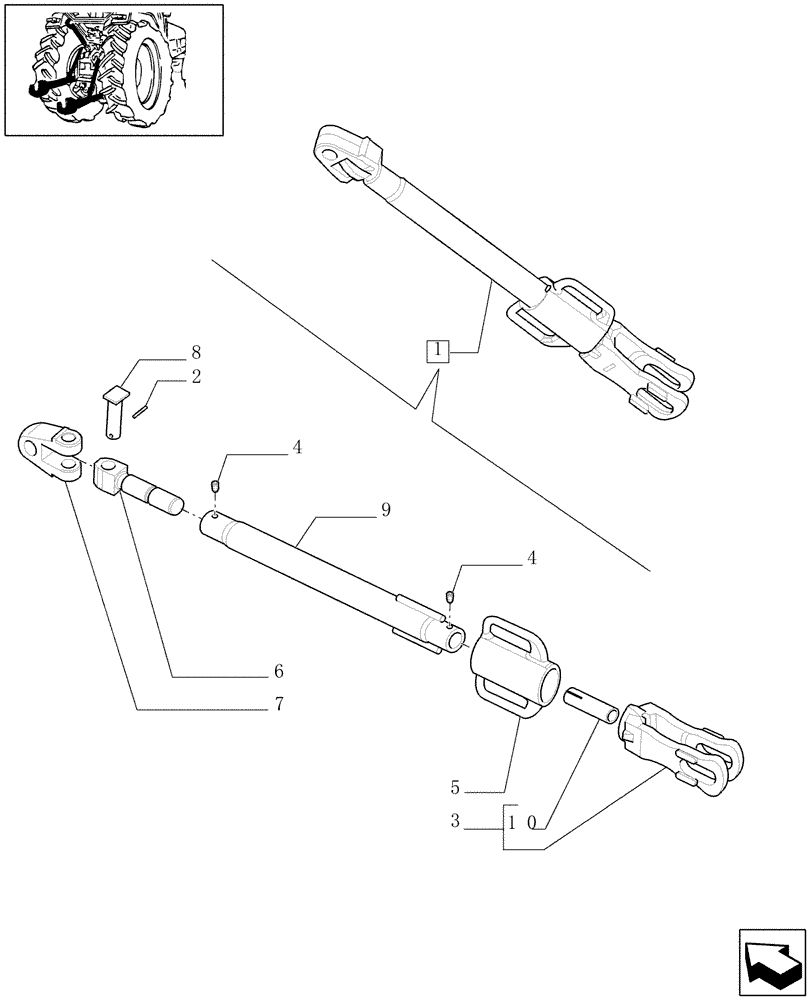 Схема запчастей Case IH PUMA 165 - (1.89.6/ D) - LIFT LINK ASSEMBLY BREAKDOWN (09) - IMPLEMENT LIFT