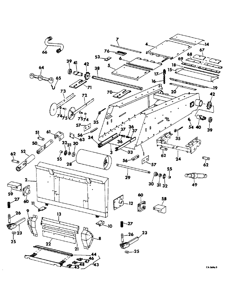 Схема запчастей Case IH 503 - (A-18) - FEEDERS AND RELATED PARTS, FEEDER, CONVEYOR, ADAPTER AND RELATED PARTS, 403 & 503 COMBINES (60) - PRODUCT FEEDING