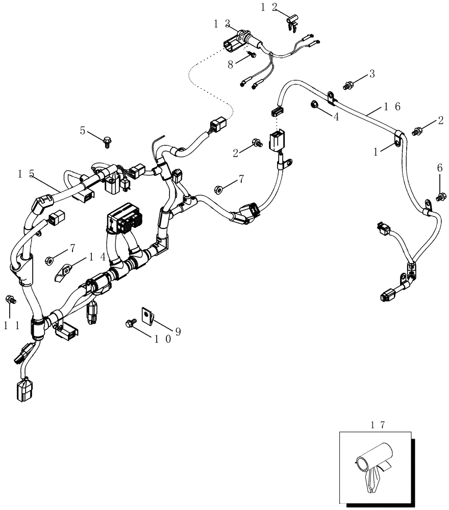 Схема запчастей Case IH STEIGER 335 - (04-20) - HARNESS, ENGINE CONTROL MODULE (04) - ELECTRICAL SYSTEMS