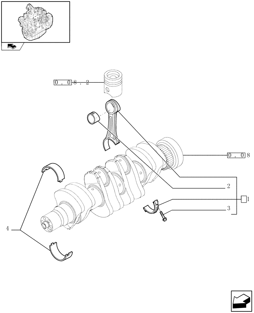 Схема запчастей Case IH F4GE9484K J601 - (0.08.1) - CONNECTING ROD (504264407) 