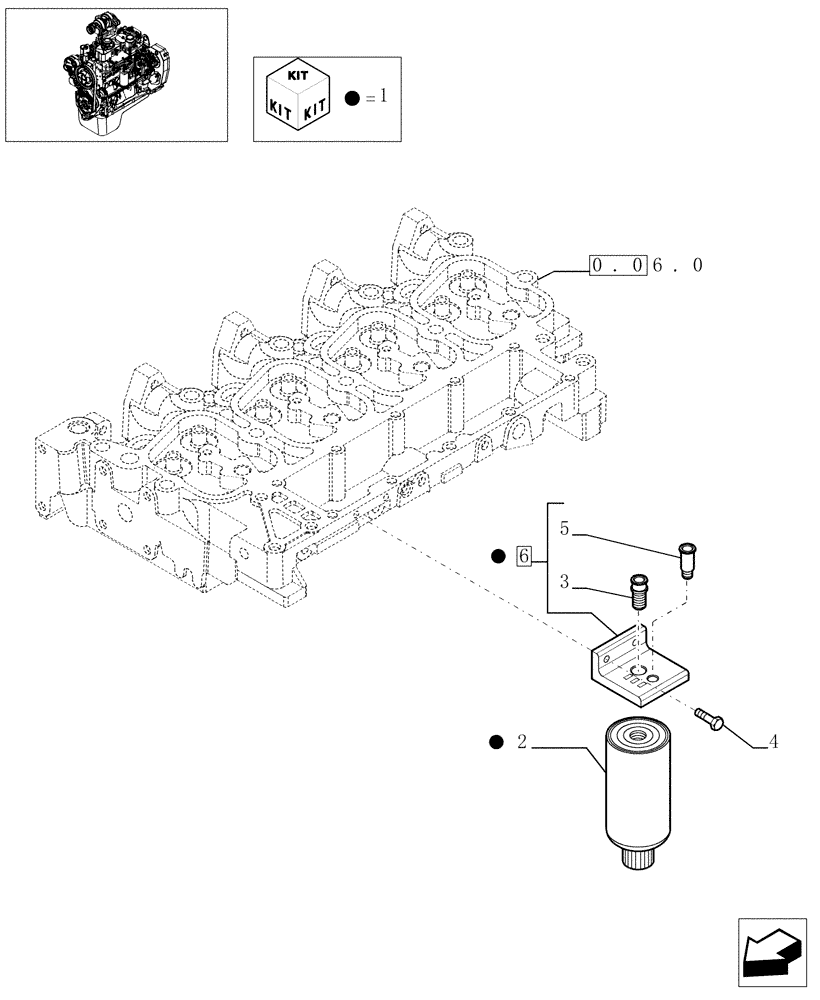 Схема запчастей Case IH F4GE0484C D601 - (0.20.0[01]) - FUEL FILTER (504054973) 