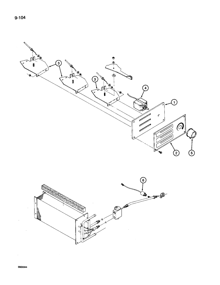 Схема запчастей Case IH 9240 - (9-104) - AIR CONDITIONING THERMOSTAT KIT, PRIOR TO P.I.N. JCB0028400 (09) - CHASSIS/ATTACHMENTS