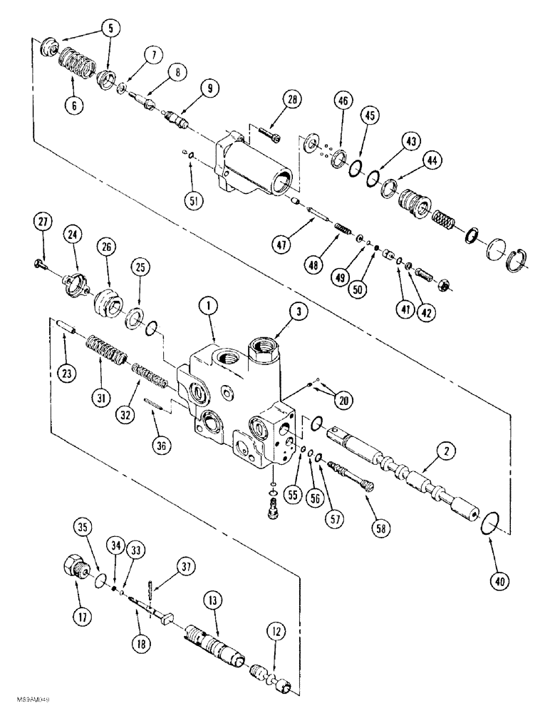 Схема запчастей Case IH 9370 - (8-062) - HYDRAULIC REMOTE VALVE SECTION, SECOND SECTION WITH "B" PORT LOAD LOCK FLOAT (08) - HYDRAULICS