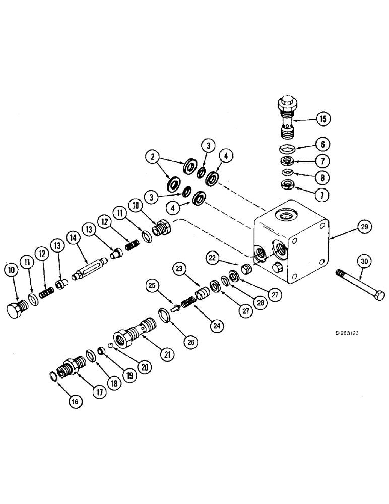 Схема запчастей Case IH 2188 - (6-39A) - HYDROSTATIC MOTOR ASSEMBLY, RELIEF VALVE BLOCK, SINGLE SPEED, COMBINE S/N JJC0193725 AND AFTER (03) - POWER TRAIN