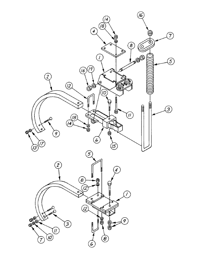 Схема запчастей Case IH 400-SERIES - (24) - SHANK ASSEMBLIES DOUBLE SPRING AND RIGID 