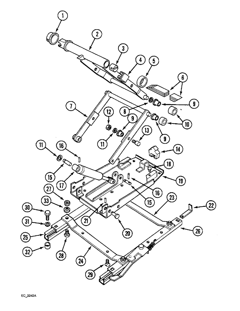 Схема запчастей Case IH 3220 - (9-082) - SUSPENSION SEAT, TRACTOR WITHOUT CAB (09) - CHASSIS/ATTACHMENTS