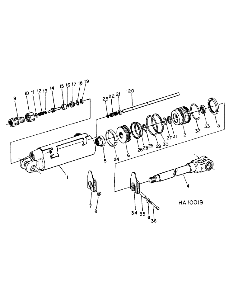 Схема запчастей Case IH 645 - (L-16) - HYDRAULIC CYLINDERS, HYDRAULIC CYLINDER, CESSNA, 3.5 X 8 DOUBLE ACTING 