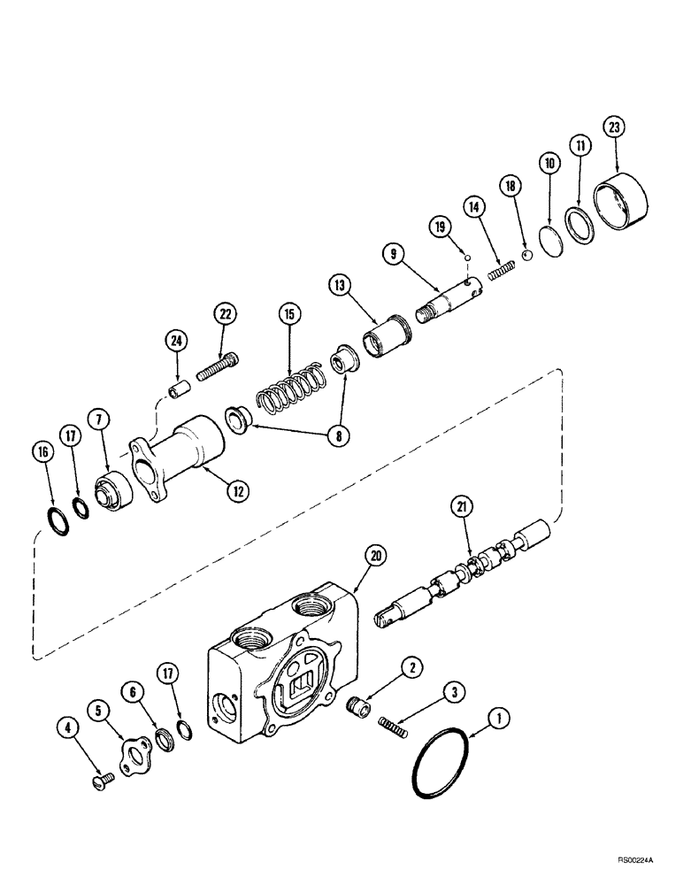 Схема запчастей Case IH L550 - (8-058) - VALVE SECTION (08) - HYDRAULICS