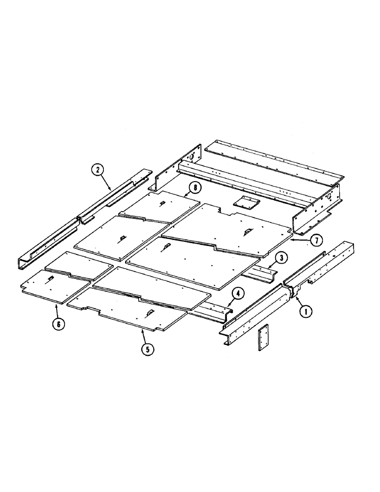 Схема запчастей Case IH 595 - (9-56) - BOTTOM BOX, 575 SPREADER (09) - CHASSIS/ATTACHMENTS