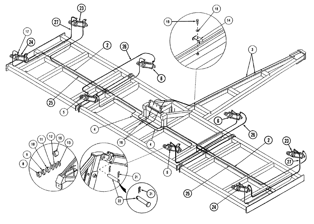 Схема запчастей Case IH NFX - (8-04) - HYDRAULIC DEPTH CONTROL SYSTEM (08) - HYDRAULICS