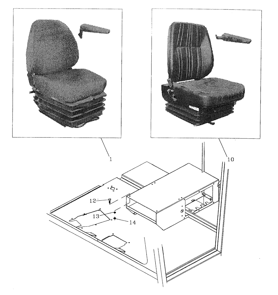 Схема запчастей Case IH 7700 - (A11[04]) - SEAT Mainframe & Functioning Components