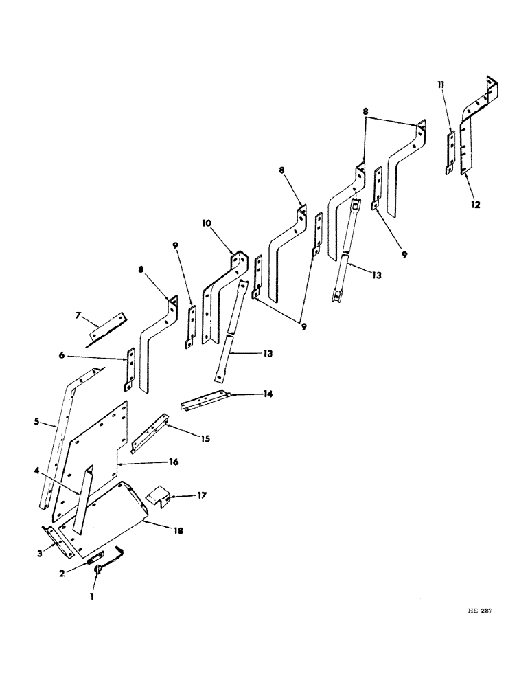 Схема запчастей Case IH 320 - (M-24) - FORAGE BOX SIDE SUPPORTS 