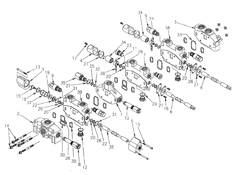 Схема запчастей Case IH 7700 - (B05[04]) - HYDRAULIC VALVE A20 [MANUAL] Hydraulic Components & Circuits