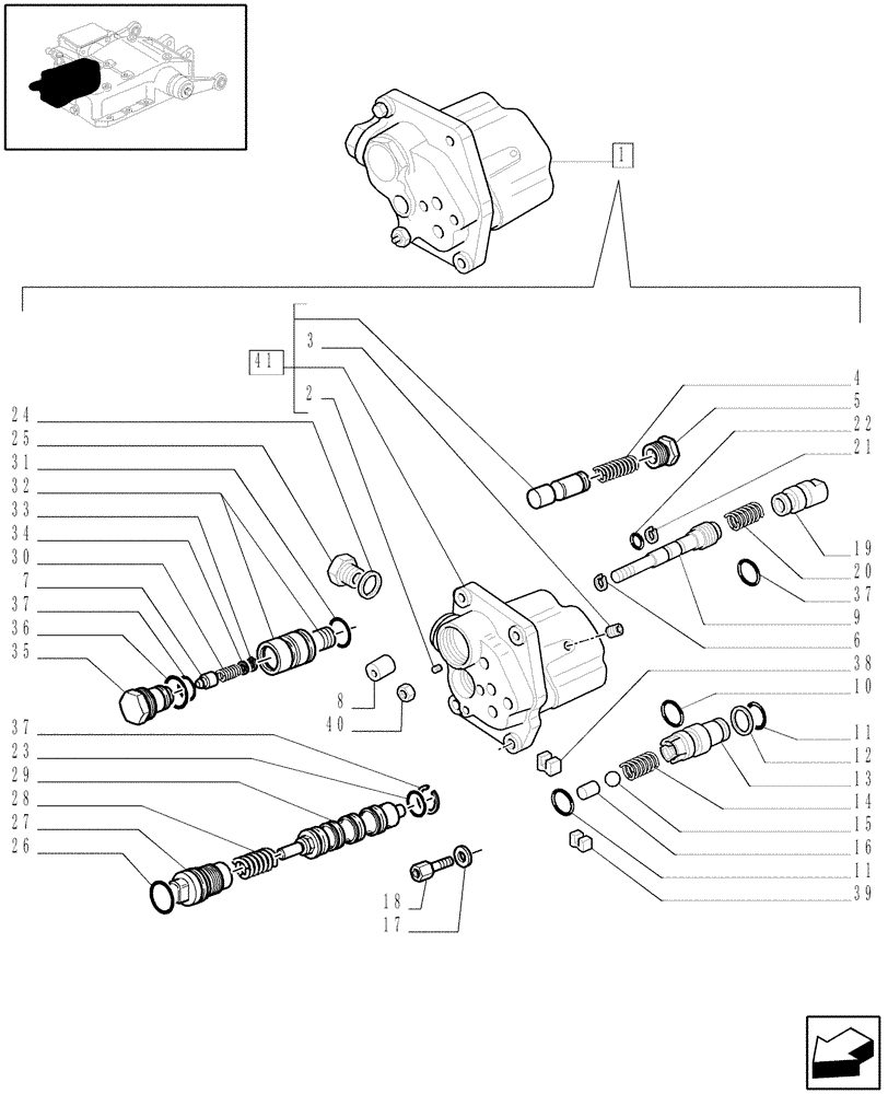 Схема запчастей Case IH JX95 - (1.82.4/ A) - LIFTER DISTRIBUTOR AND VALVES - BREAKDOWN (07) - HYDRAULIC SYSTEM