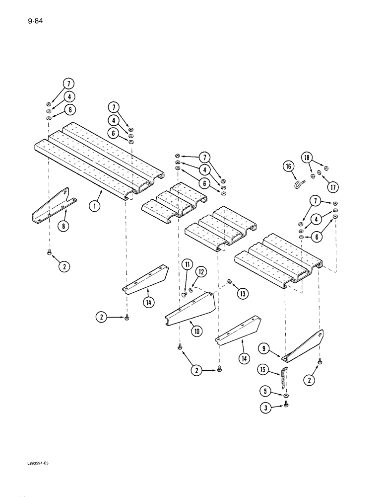 Схема запчастей Case IH 6300 - (9-084) - FOOTBOARD (09) - CHASSIS/ATTACHMENTS