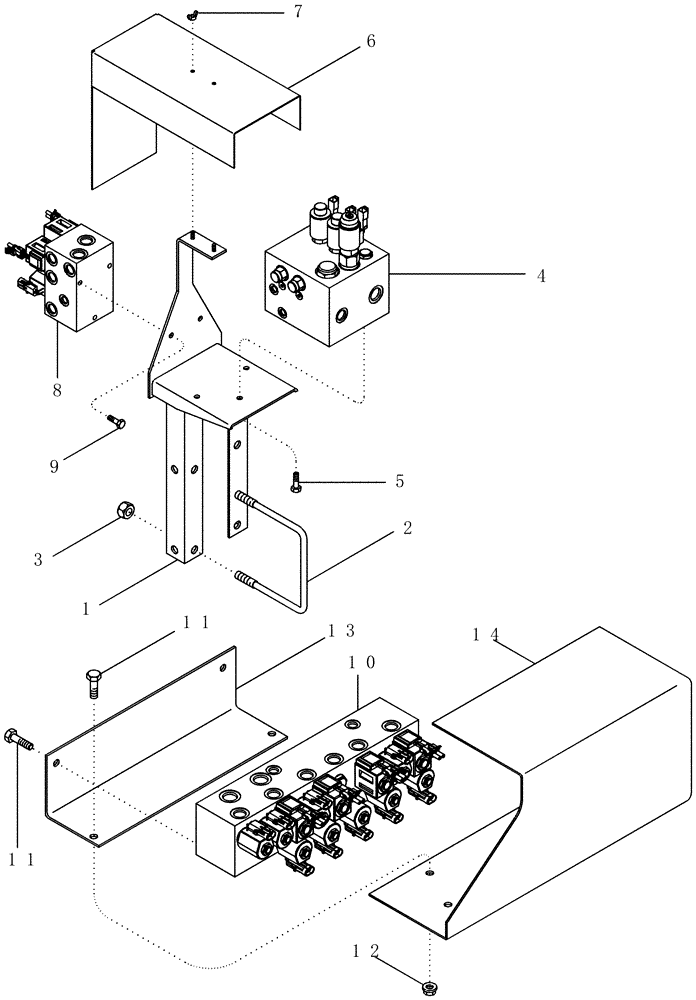 Схема запчастей Case IH 1240 - (35.138.14) - HYDRAULIC VALVE MOUNTING (35) - HYDRAULIC SYSTEMS