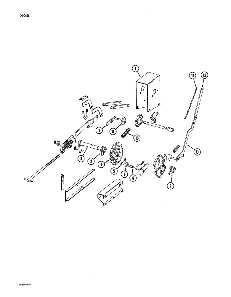 Схема запчастей Case IH 6200 - (8-36) - POWER LIFT (08) - HYDRAULICS