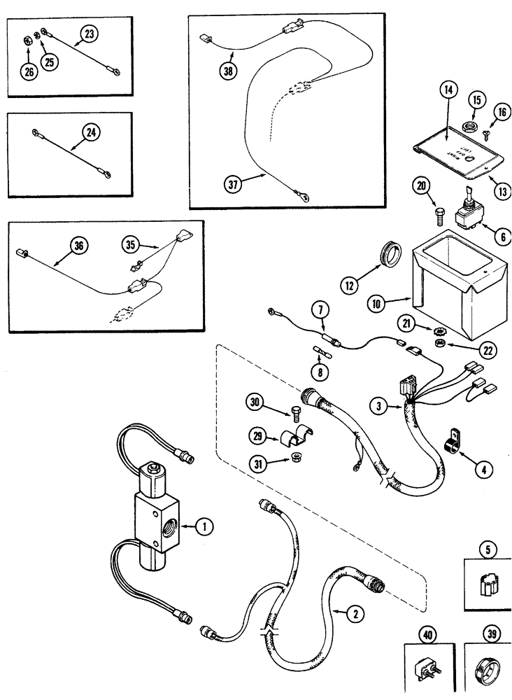 Схема запчастей Case IH 5300 - (4-08) - MARKER CONTROL HYDRAULICS ELECTRICAL SYSTEM, ELECTRONIC SELECTOR (04) - ELECTRICAL SYSTEMS